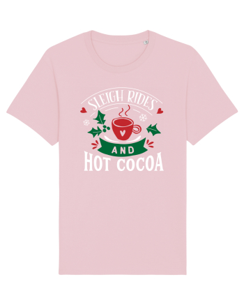 Sleigh Rides Green Cotton Pink