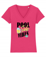 Pool Side Vibes Tricou mânecă scurtă guler V Damă Evoker