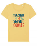 Teacher of Smart Cookies Tricou mânecă scurtă guler larg fitted Damă Expresser