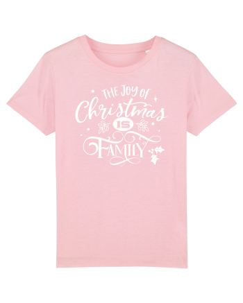 The Joy of Christmas White Cotton Pink