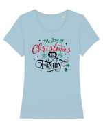 The Joy of Christmas is Family Tricou mânecă scurtă guler larg fitted Damă Expresser