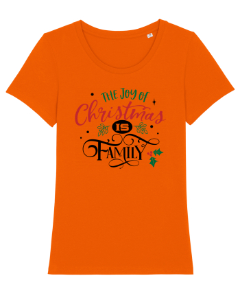The Joy of Christmas is Family Bright Orange