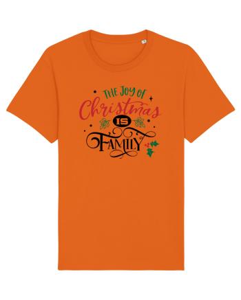The Joy of Christmas is Family Bright Orange