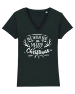 We Wish you a Merry Xmas Tricou mânecă scurtă guler V Damă Evoker