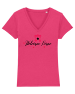 Welcome Home Xmas Tricou mânecă scurtă guler V Damă Evoker