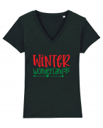 Winter Wonderland Colored Tricou mânecă scurtă guler V Damă Evoker