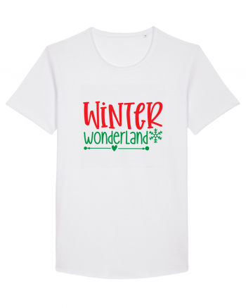 Winter Wonderland Colored Tricou mânecă scurtă guler larg Bărbat Skater