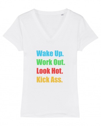 Wake Up. Work Out. Look Hot. Kick Ass White