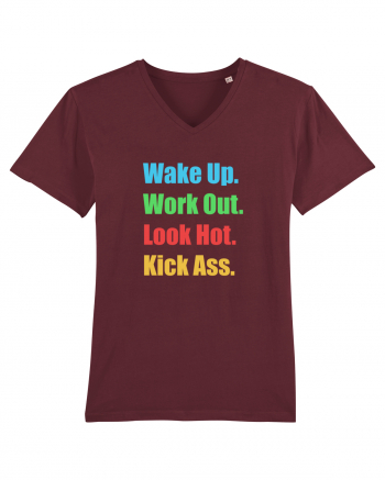 Wake Up. Work Out. Look Hot. Kick Ass Burgundy