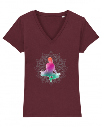 Yoga Lotus Colorat Burgundy