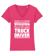 TRUCK DRIVER Tricou mânecă scurtă guler V Damă Evoker