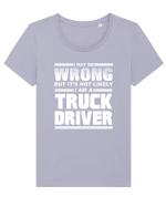 TRUCK DRIVER Tricou mânecă scurtă guler larg fitted Damă Expresser