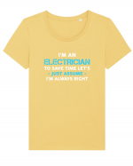 ELECTRICIAN Tricou mânecă scurtă guler larg fitted Damă Expresser