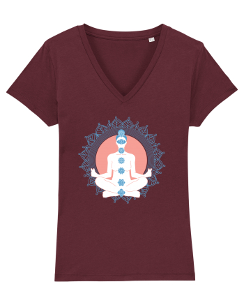 Yoga Lotus Albastru Chakra Burgundy