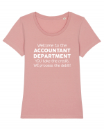 ACCOUNTANT Tricou mânecă scurtă guler larg fitted Damă Expresser