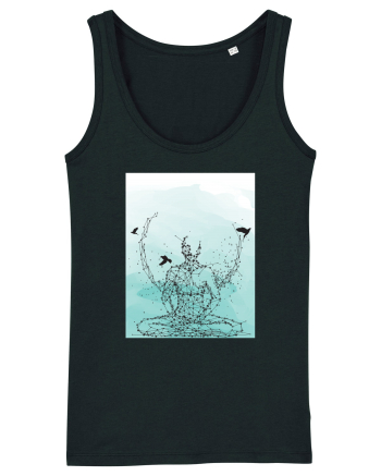 Yoga Lotus Abstract Black
