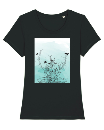 Yoga Lotus Abstract Black