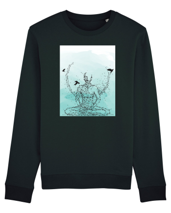 Yoga Lotus Abstract Black