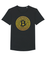 Bitcoin Tricou mânecă scurtă guler larg Bărbat Skater