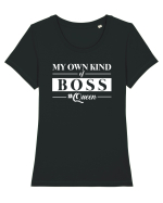 Queen Boss Tricou mânecă scurtă guler larg fitted Damă Expresser