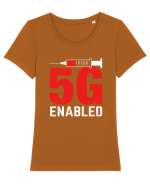 5G Enabled Tricou mânecă scurtă guler larg fitted Damă Expresser