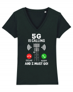 5G Is Calling Tricou mânecă scurtă guler V Damă Evoker