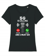 5G Is Calling Tricou mânecă scurtă guler larg fitted Damă Expresser