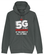 5G Is Dangerous If You Sniff Hanorac cu fermoar Unisex Connector