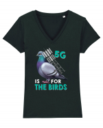 5G Is For The Birds Tricou mânecă scurtă guler V Damă Evoker