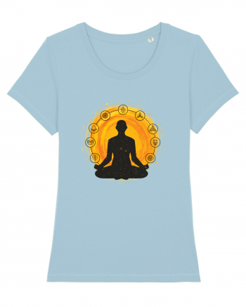 Yoga Lotus Portocaliu Sky Blue