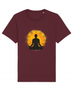 Yoga Lotus Portocaliu Tricou mânecă scurtă Unisex Rocker