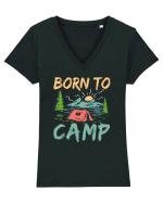 Born To Camp Tricou mânecă scurtă guler V Damă Evoker