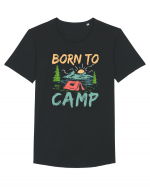 Born To Camp Tricou mânecă scurtă guler larg Bărbat Skater