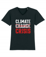 Climate Crisis Tricou mânecă scurtă guler V Bărbat Presenter