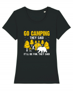 Go Camping They Said Tricou mânecă scurtă guler larg fitted Damă Expresser