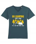 Go Camping They Said Tricou mânecă scurtă guler V Bărbat Presenter