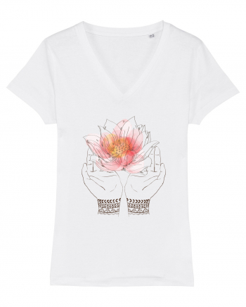 Yoga Lotus Floral White