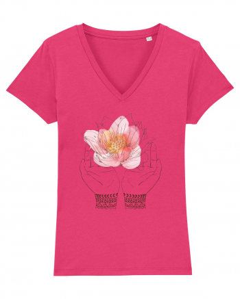 Yoga Lotus Floral Raspberry