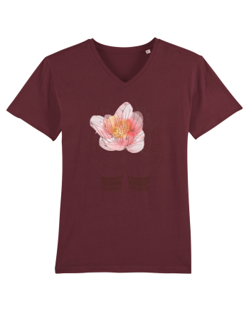 Yoga Lotus Floral Burgundy