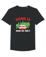 Home Is Where You Park It Tricou mânecă scurtă guler larg Bărbat Skater