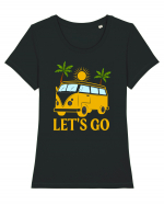 Let's Go Tricou mânecă scurtă guler larg fitted Damă Expresser