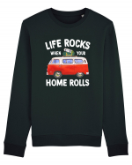 Life Rocks When Your Home Rolls Bluză mânecă lungă Unisex Rise