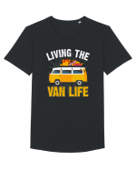 Living The Van Life Tricou mânecă scurtă guler larg Bărbat Skater