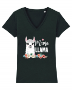 Mama Lama Tricou mânecă scurtă guler V Damă Evoker