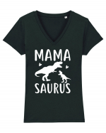 Mama Saurus Tricou mânecă scurtă guler V Damă Evoker