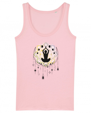 Yoga Lotus Lună Dreamcatcher Cotton Pink