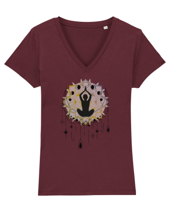 Yoga Lotus Lună Dreamcatcher Burgundy