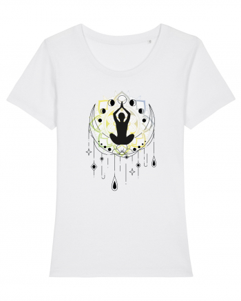 Yoga Lotus Lună Dreamcatcher White