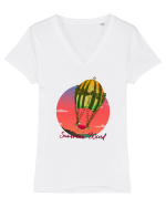 Summer Wind Tricou mânecă scurtă guler V Damă Evoker
