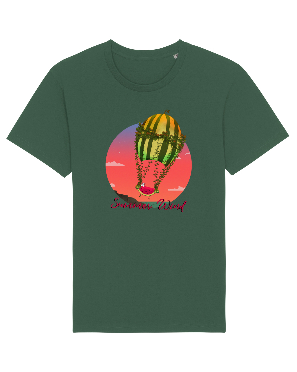 Tricou mânecă scurtă Unisex Rocker Bottle Green